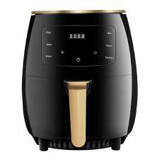 Round Air Fryer Black Gold