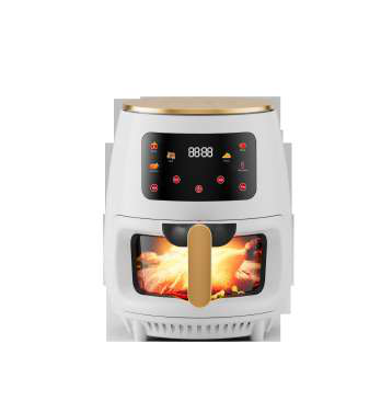 Oval Glass Air Fryer White